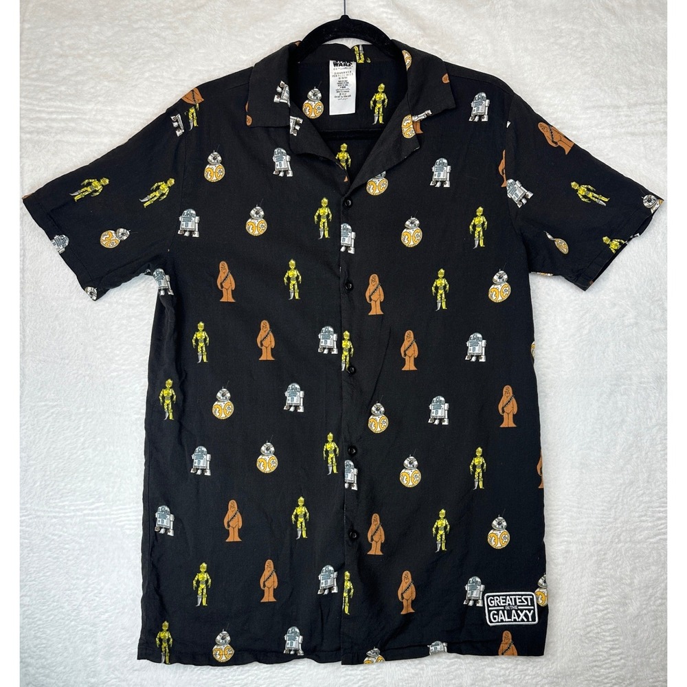Disney Parks Star Wars Button Down Shirt Mens XS Short Sleeve